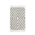 COTTON BATH MAT OFF WHITE BLACK
