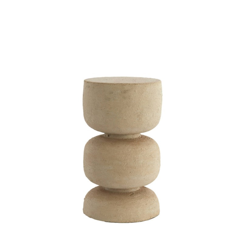 SIDE TABLE JAN PAPER MACHE BEIGE