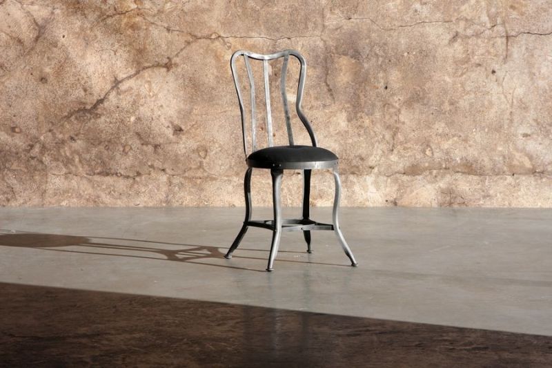 METAL DINING CHAIR CINK UPHOLSTERY