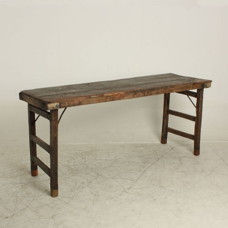 MARKET FOLDING CONSOLE TABLE BROWN