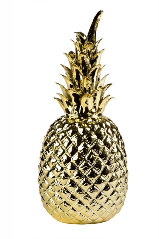 PINEAPPLE GOLD PORCELAIN