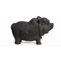 Black Lucky Pig Ceramic Sculpture