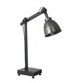 DESK LAMP WOOD ANTIQUE SILVER