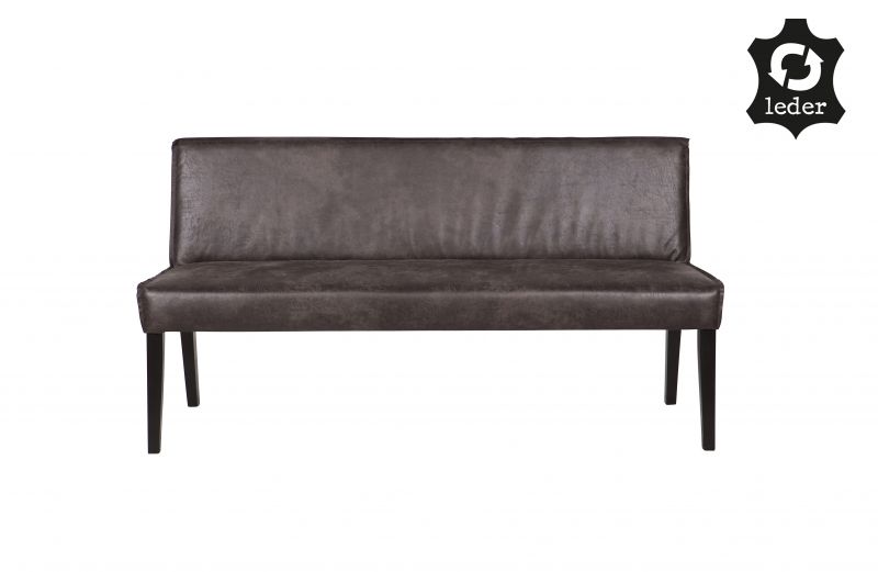 RD RECYCLE LEATHER DINNER BENCH COGNAC   - BENCHES