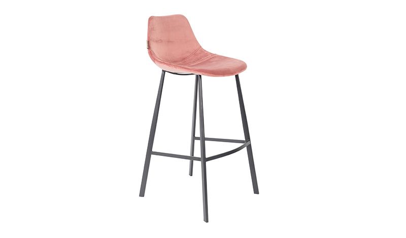 COUNTER STOOL VELVET OLD PINK - CHAIRS, STOOLS COUNTER STOOL VELVET OLD PINK - CHAIRS, STOOLS