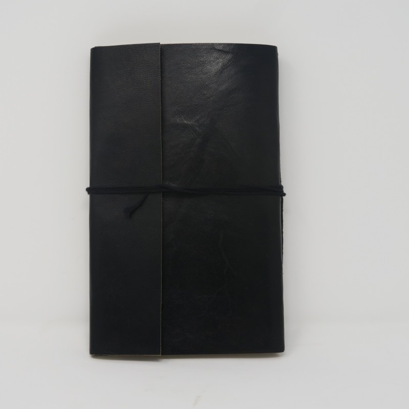 LEATHER NOTE BOOK BLACK