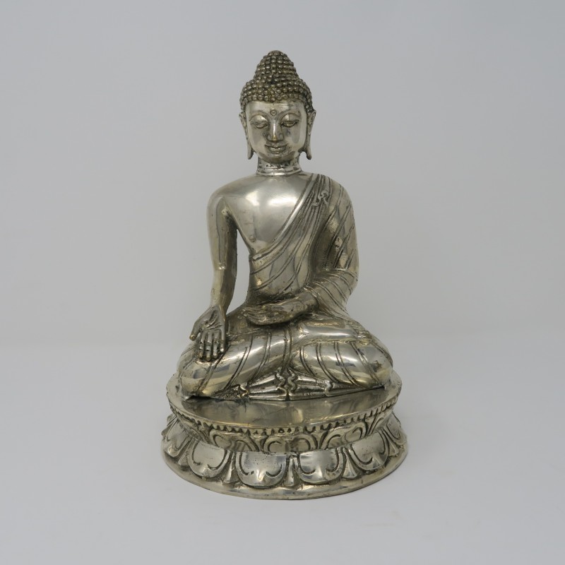 SITTING BUDDHA SILVER COLORED - DECOR OBJECTS