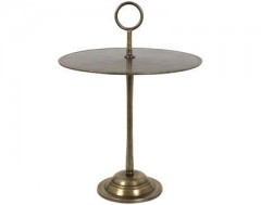 SIDETABLE ANTIQUE BRONZE WITH HOLDER 