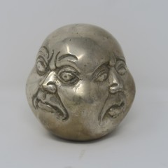 SILVER 4 FACES SMALL BUDDHA STATUE 